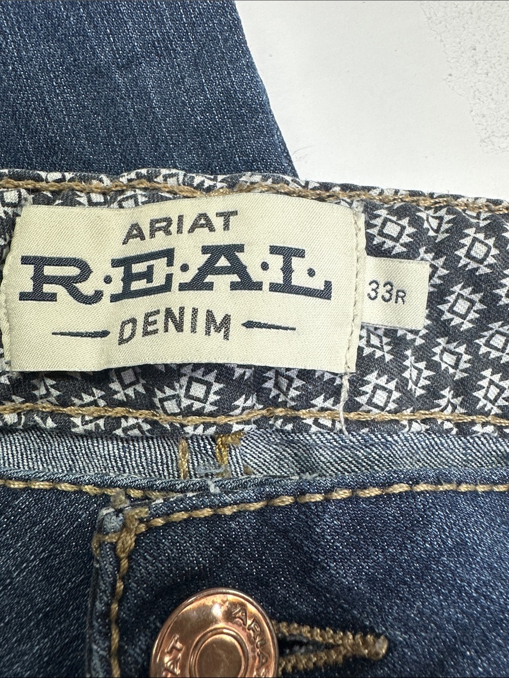 Ariat Real Rosa Jeans Perfect Rise Bootcut Stretch, 33 R, Ranch Ride Rodeo - Picture 4 of 13